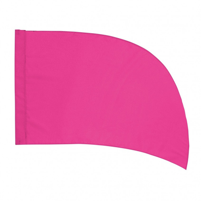 Poly Silk Flag  Arced PINK